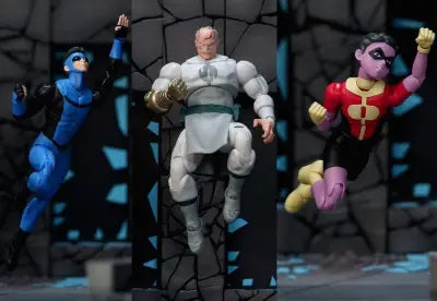 INVINCIBLE INVINCIBLE WITH KID OMNI MAN & CONQUEST LIMITED ACTION FIGURE SET(3)
