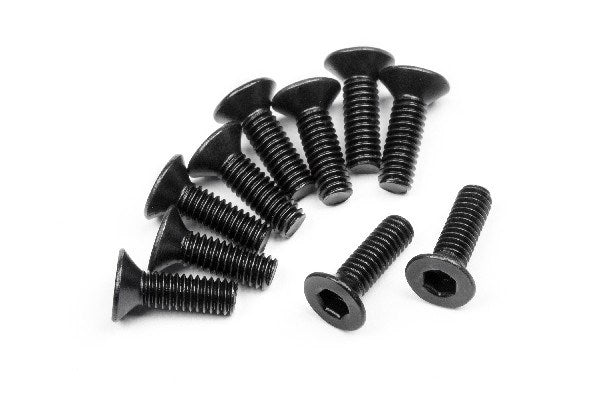 Flat Head Screw M2.5X8Mm (Hex Socket/10Pcs)