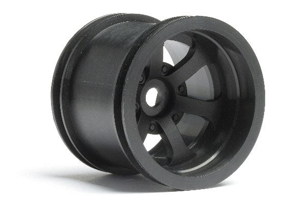 Scorch 6-Spoke Wheel Black (2.2In/55X50Mm/2Pcs)