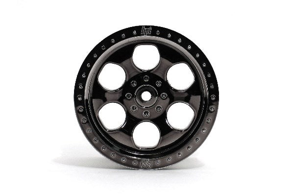 6 Spoke Wheel Black Chrome (83X56Mm/2Pcs)