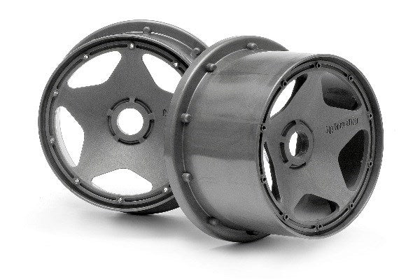 Super Star Wheel Gunmetal Rear (120X75Mm)