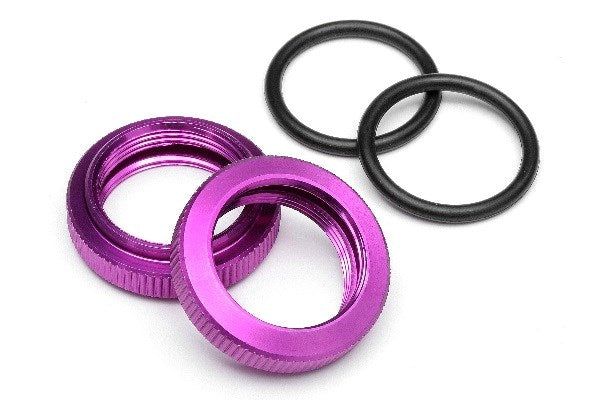 Shock Adjuster Nut 20Mm (Purple/2Pcs)