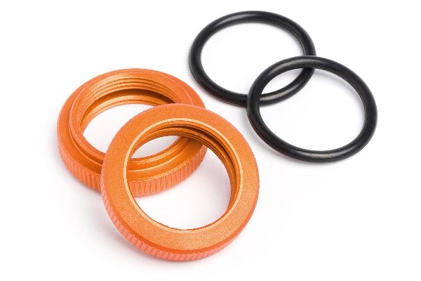 Shock Adjuster Nut 20Mm (Orange/2Pcs)