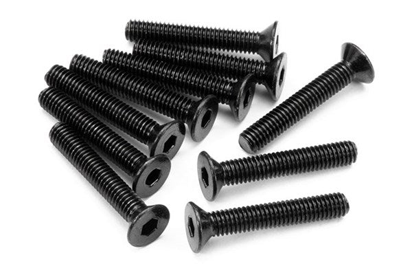 Flat Head Screw M3X18Mm (Hex Socket/10Pcs)