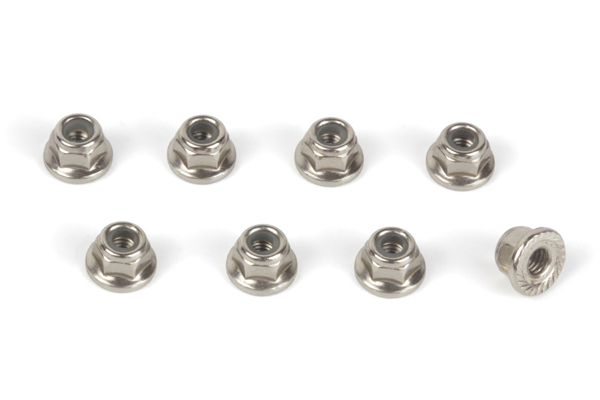 Flanged Lock Nut M4 (8pcs)