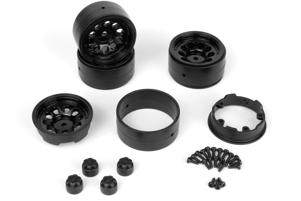 CS-10 Beadlock Wheel 1.2in (Black/4pcs)