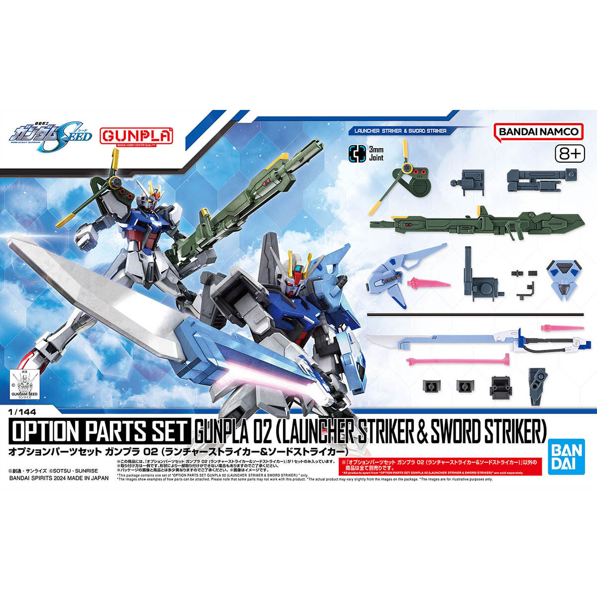 Option parts set gunpla 02 launcher striker & sword striker