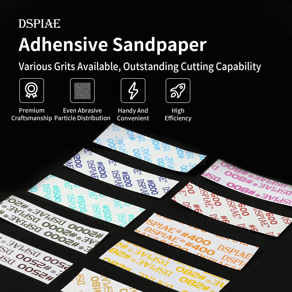 Dspiae MSP Pre-cut Self adhesive sandpaper