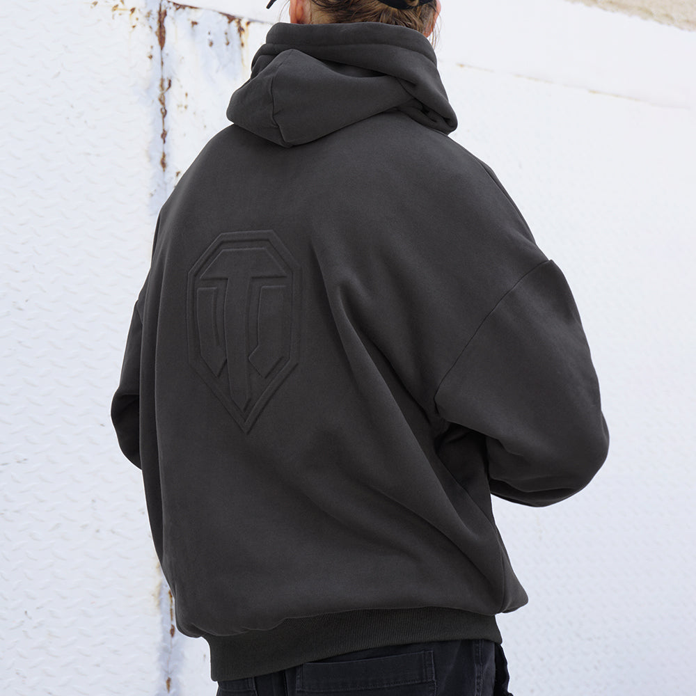 World of Tanks Hoodie with embossing grey, M