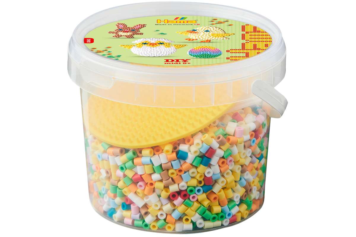 Hama midi perler 4000stk + oval stiftplade, Påske