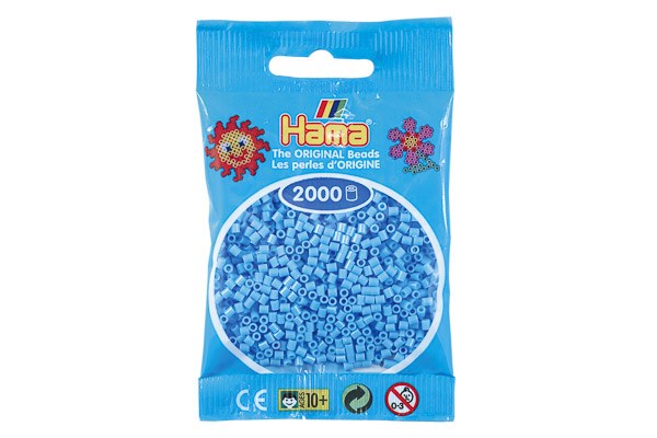 Hama mini perler 2000stk pastel blå