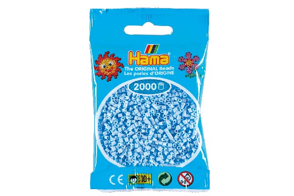 Hama mini perler 2000stk pastel isblå