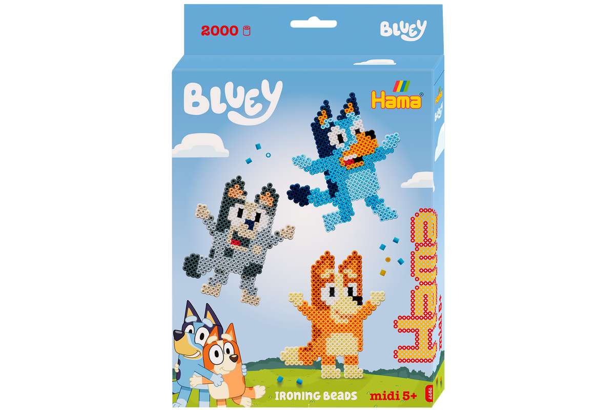 Hama midi ophængsæske Bluey