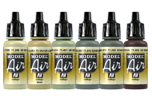 Model Air set British caunter colors 6x17ml