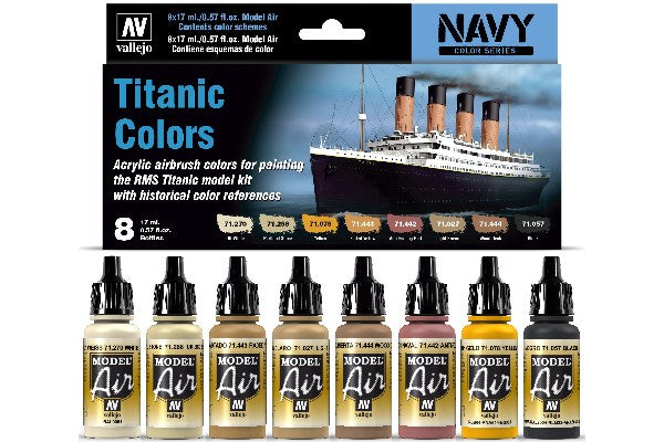 Model Air set Titanic colors 8x17ml navy colors