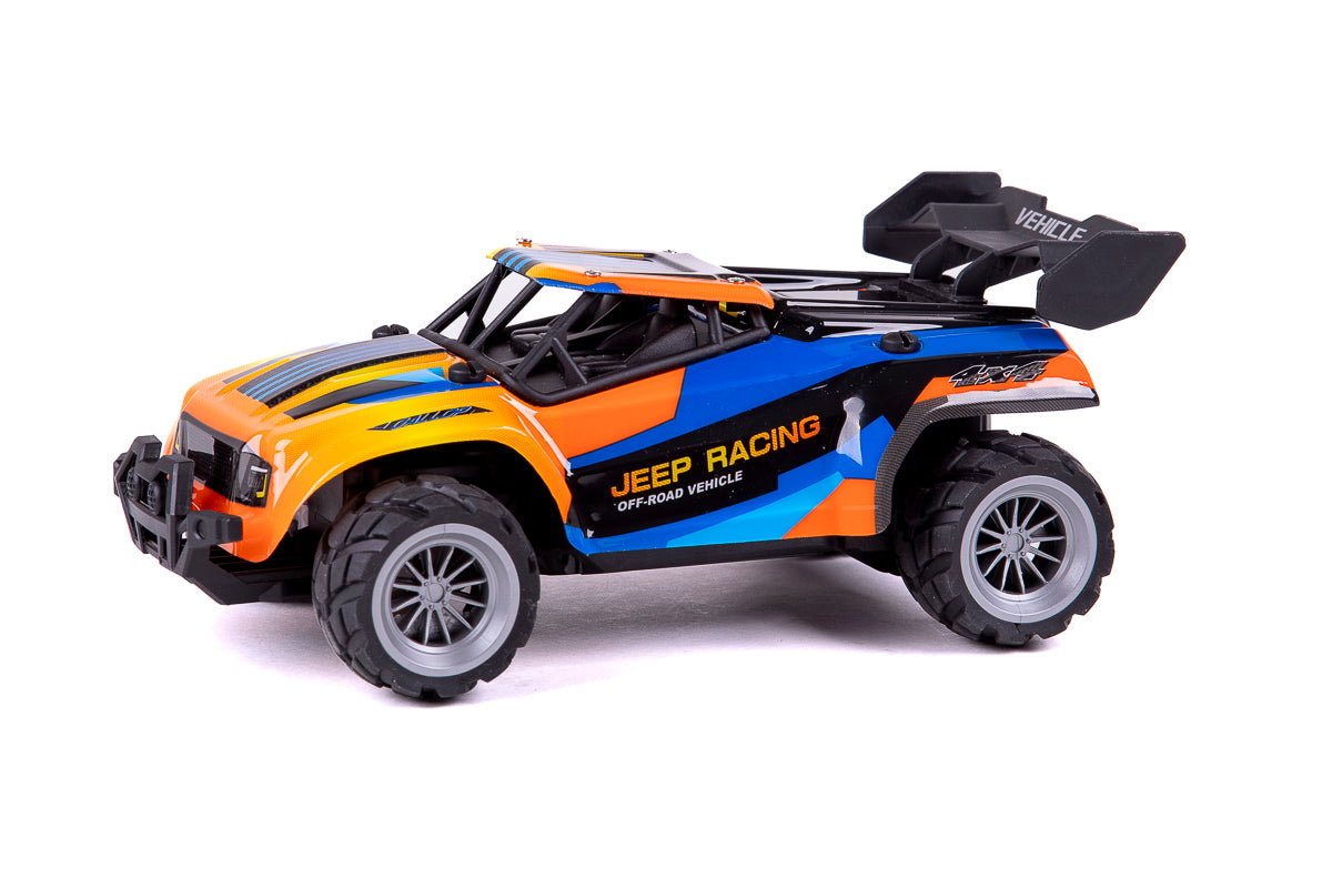 Jeep Racing R/C 1:18 2,4G 3,7V Li-ion, blue/orange