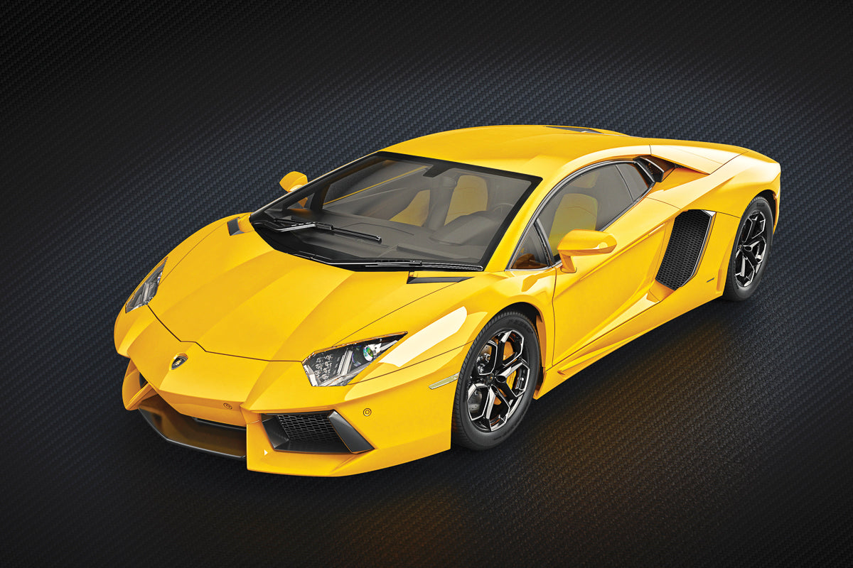 Lamborghini Aventador, yellow