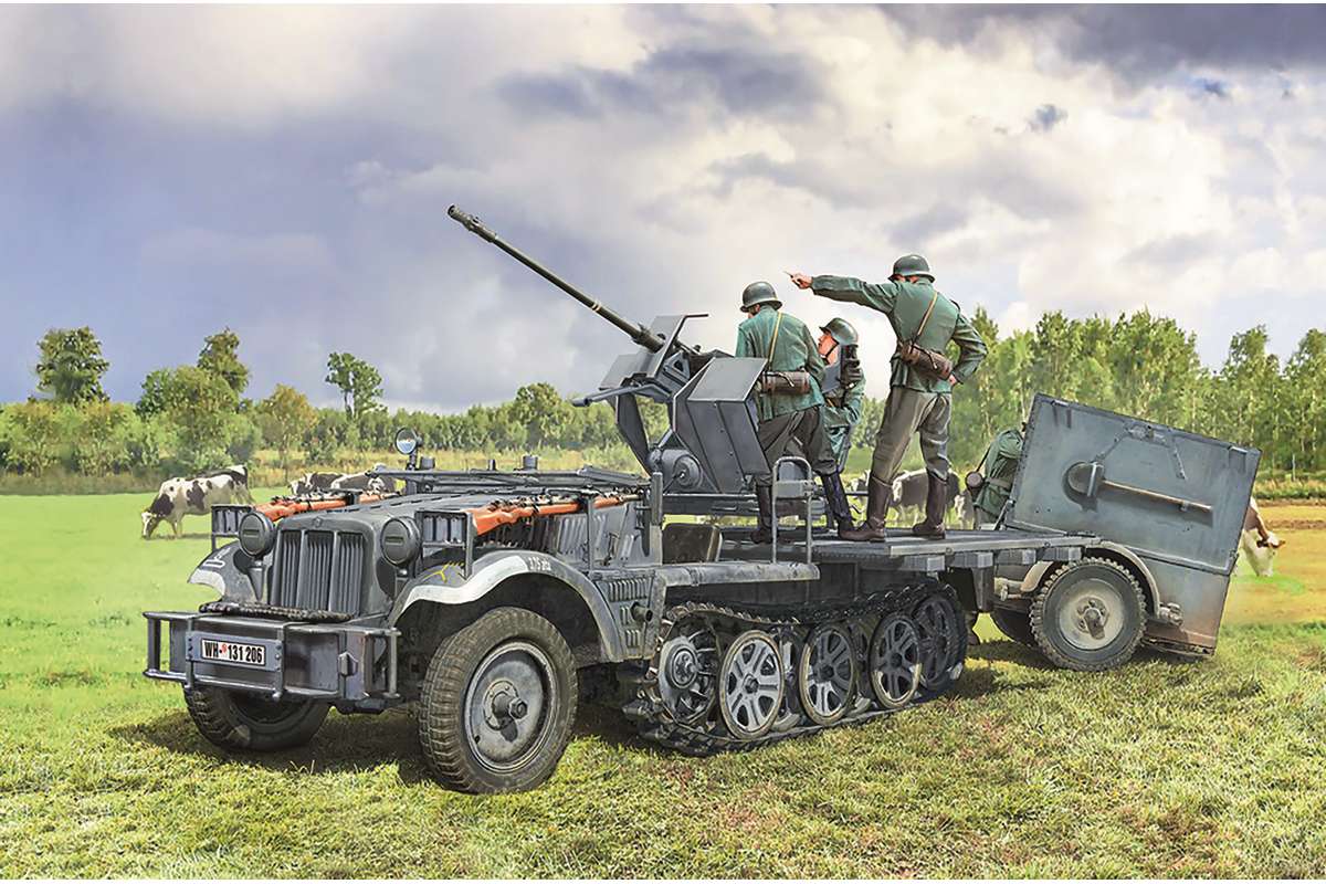 1:35 Sd.Kfz 10/4 with flak 30 and crew