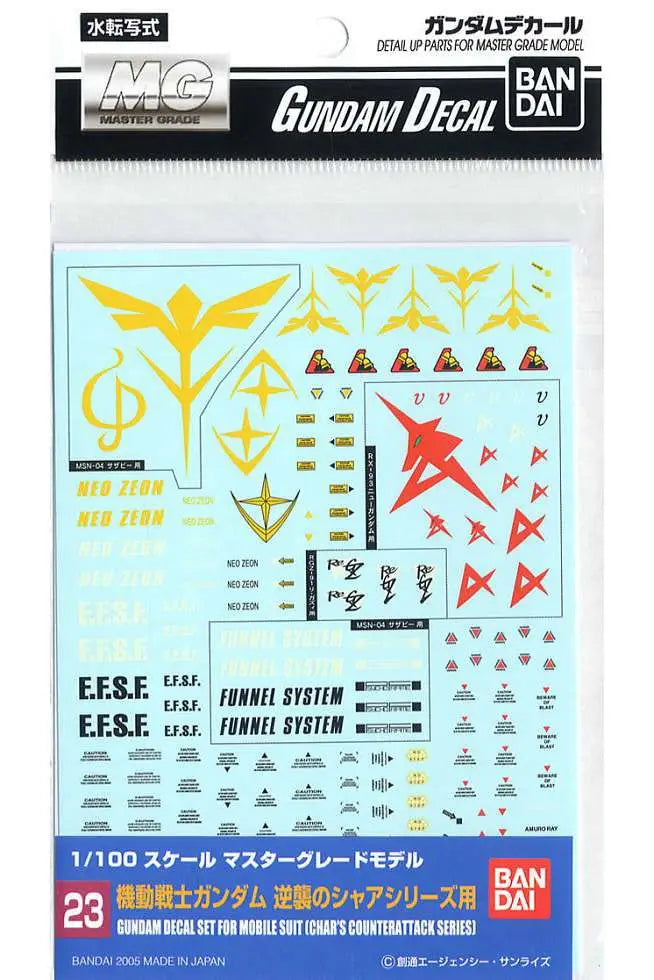 GUNDAM DECAL MG MULTI CHAR COUNTER ATT