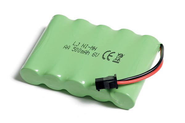 Batteri NI-MH 6V 500mAh (nyt stik - sort)