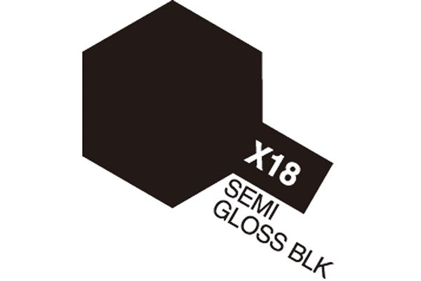 Acrylic Mini X-18 Semi Gloss Black (Semi Gloss)