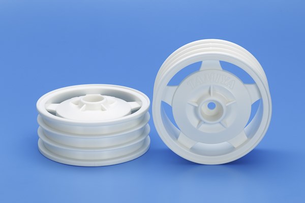 2WD Buggy Front Star-Dish Wheels (Hex Hub, White)