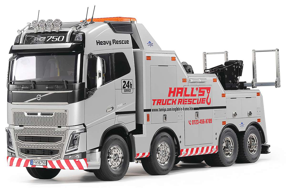 1/14 R/C Volvo FH16 750 8x4 Tow Truck (Silver Edit