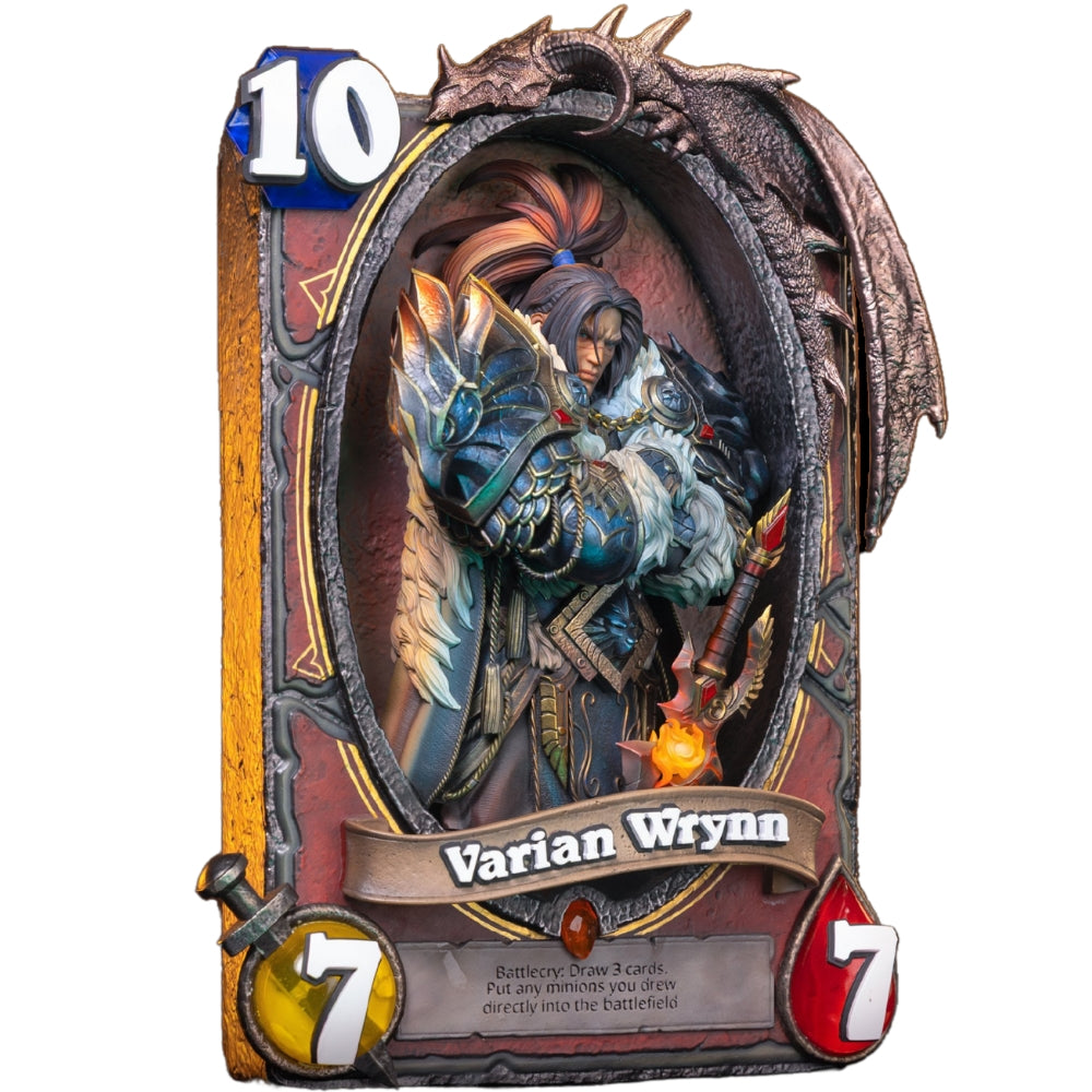 Blizzard Hearthstone Varian Wrynn Art Statue Frame