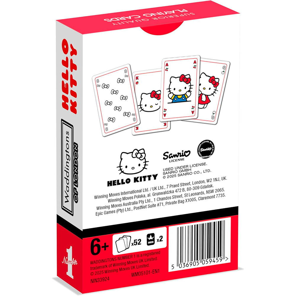 Winning Moves Hello Kitty - Waddingtons Number 1 Playing Cards English
