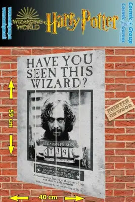 HARRY POTTER SIRIUS WANTED WOOD PRINT