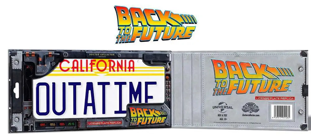 BTTF OUTATIME LICENCE PLATE