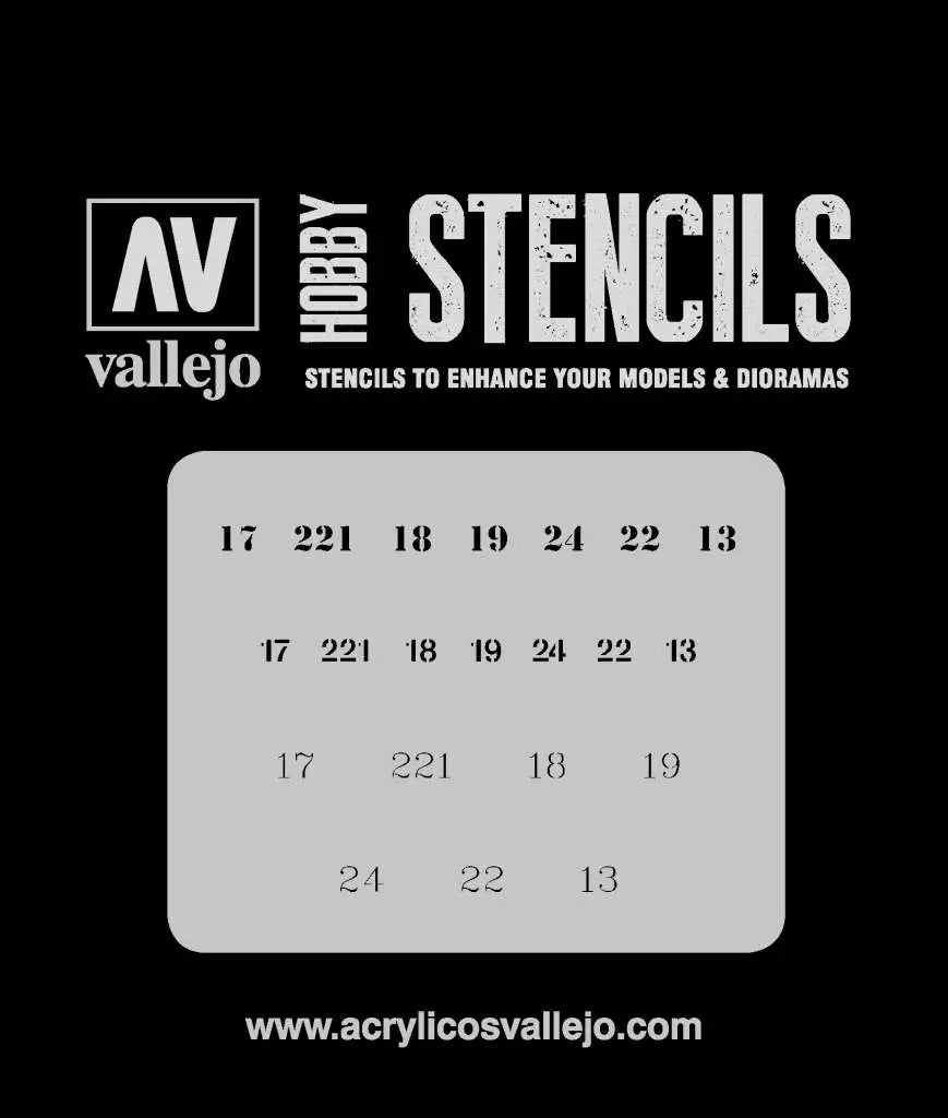 STENCIL STAFV003 SOVIET NUMBERS WWII