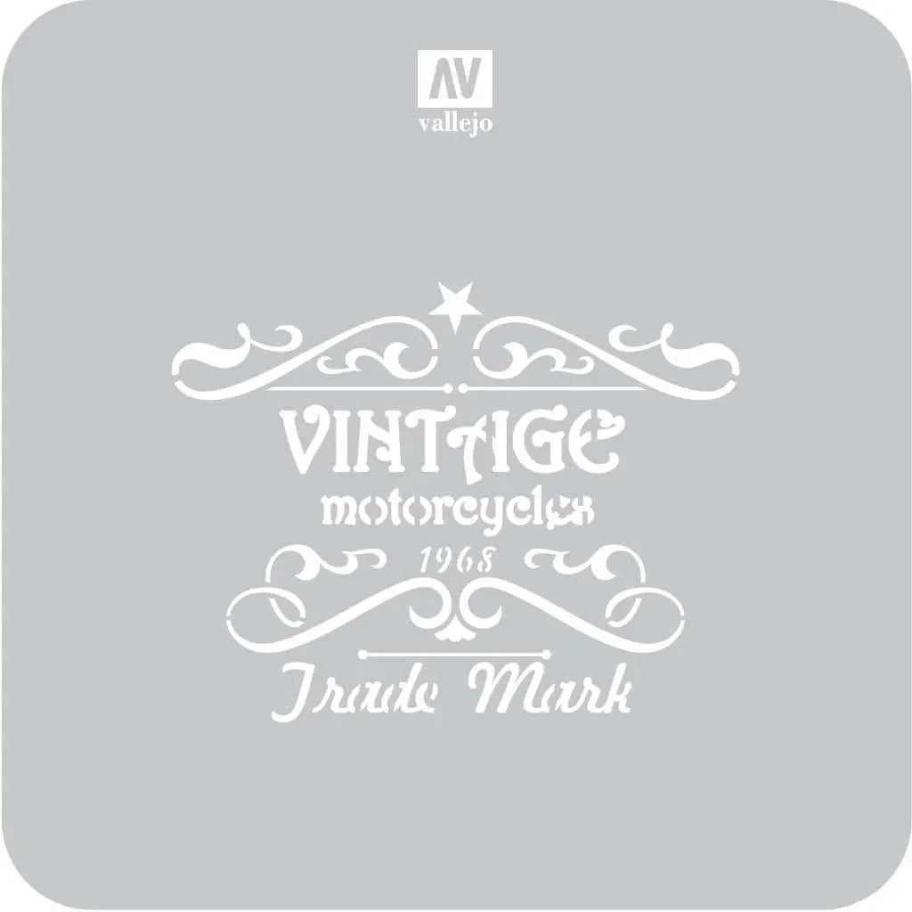 STENCIL STLET005 VINTAGE MOTORCYCLES SIG