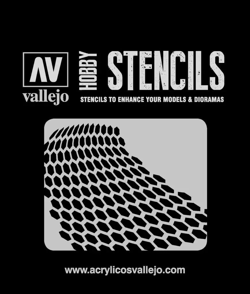 STENCIL STSF003 DISTORTED HONEYCOMB