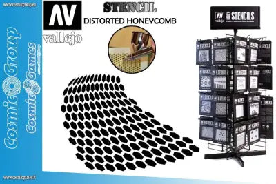 STENCIL STSF003 DISTORTED HONEYCOMB