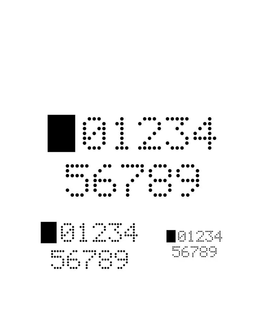 STENCIL STSF004 DIGITAL NUMBERS