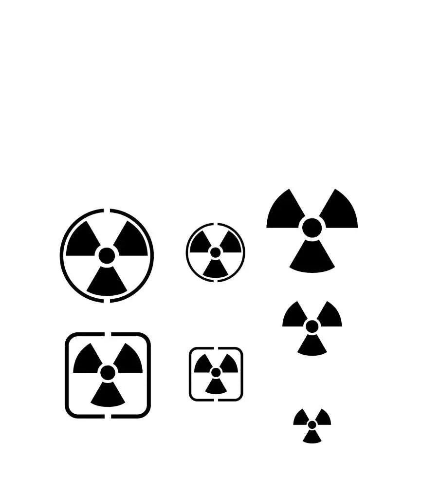 STENCIL STSF005 RADIOACTIVITY SIGNS