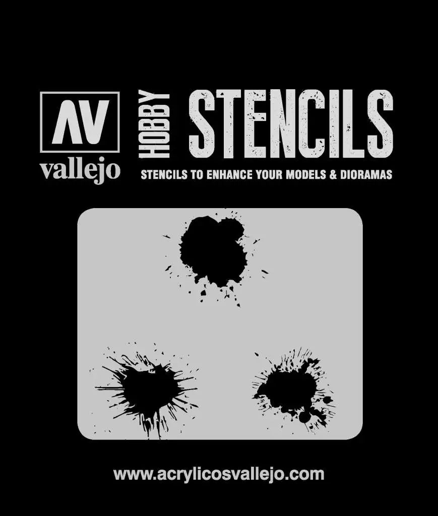 STENCIL STTX005 PAINT STAINS