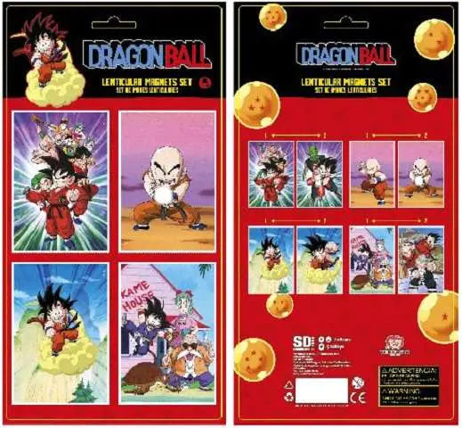 DRAGON BALL 4 LENTICULAR MAGNETS SET
