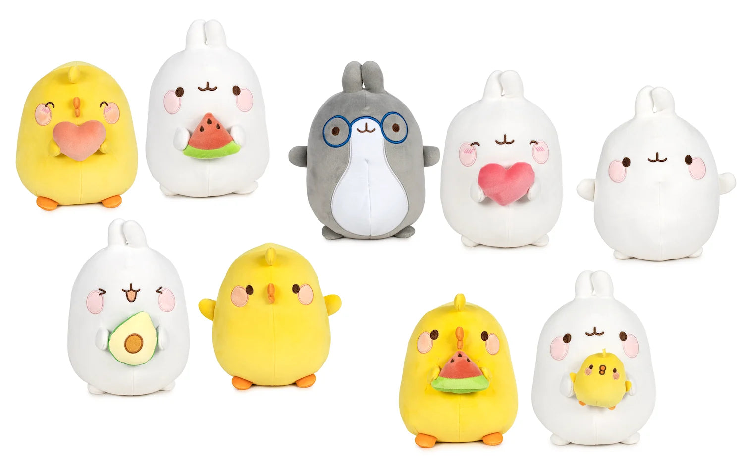 MOLANG - Assortment of 12 Plushs Wave 1 - 25cm