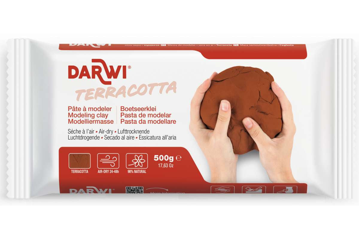 Darwi modellermasse 500g terracotta