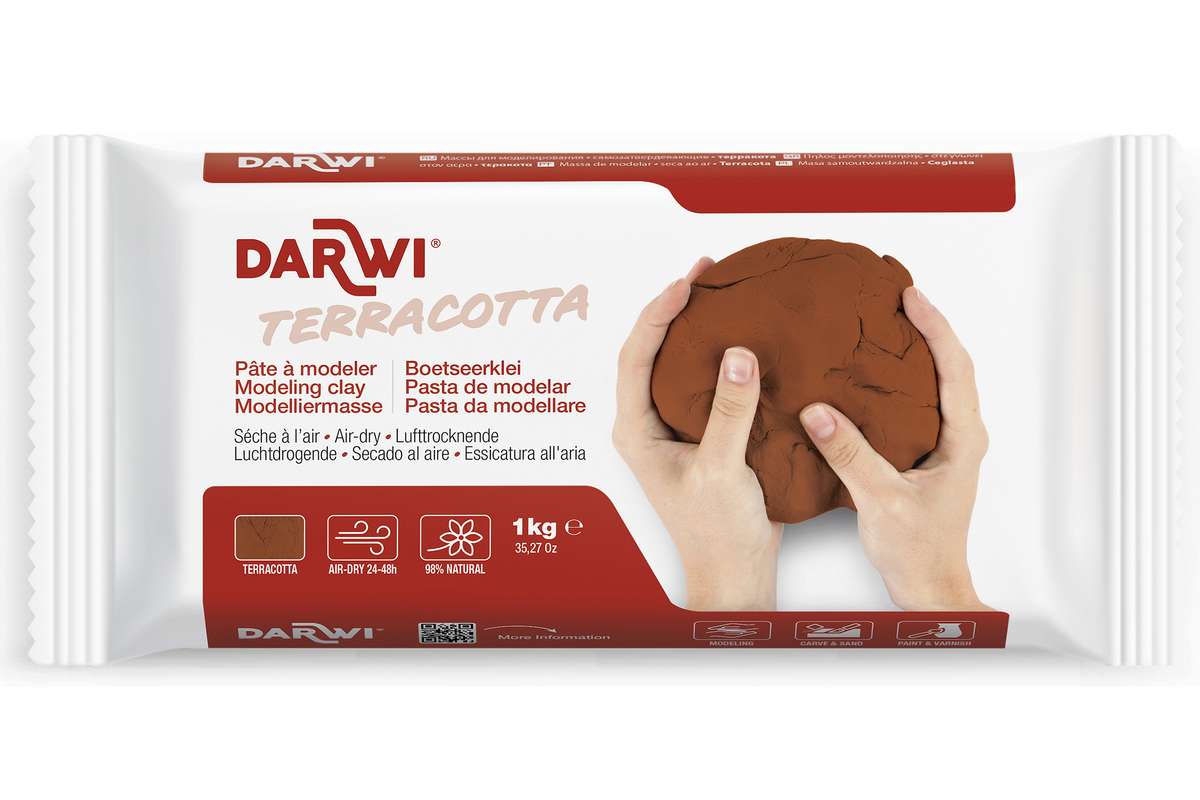 Darwi modellermasse 1000g terracotta