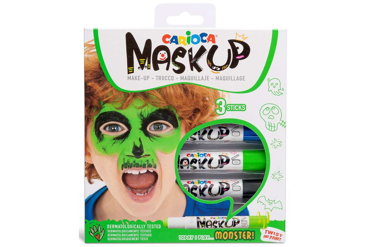 Mask Up sminkefarve stifter 3stk, monster