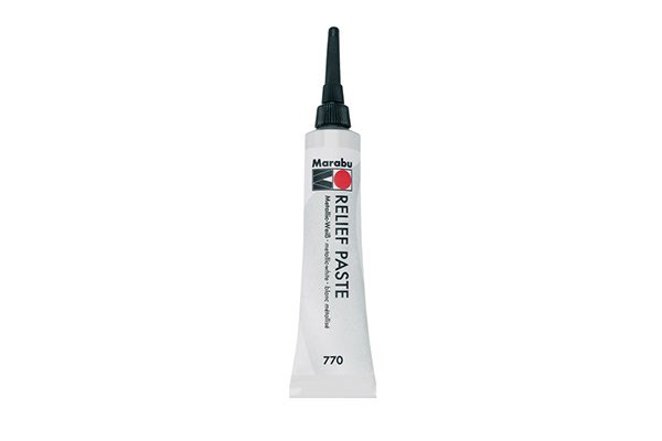 Reliefpaste 20ml metallic hvid