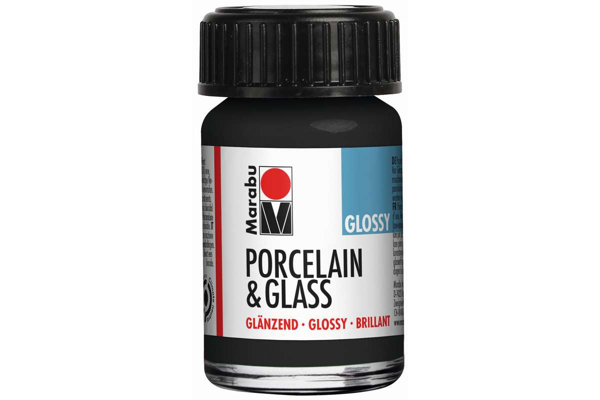 Porcelain & Glass glossy 15ml, black (073)