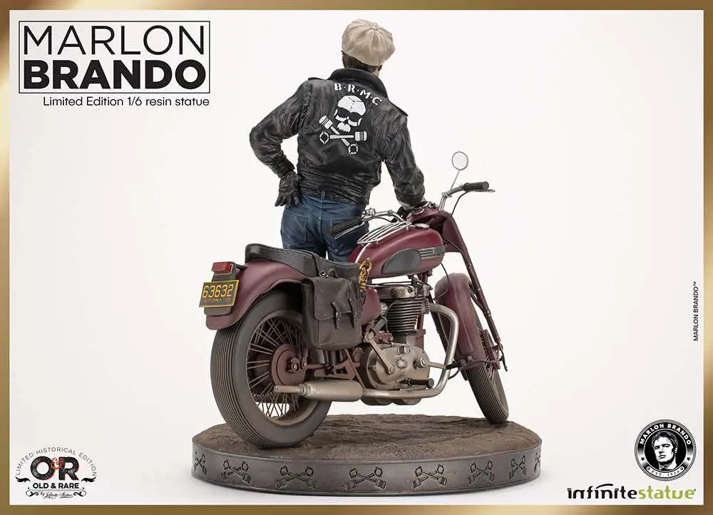 MARLON BRANDO W/BIKE OLD&RARE 1:6 RESIN
