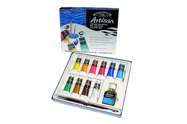 Artisan water mix oil color 10x37ml + oil & brush