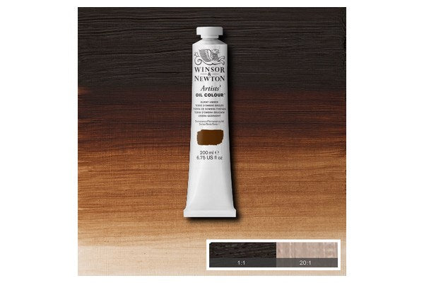 Artists oil colour 200ml burnt umber 076