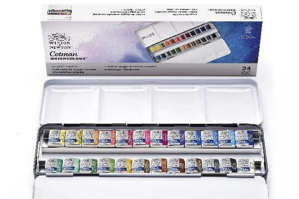 Cotman watercolour sketchers metal box 24pcs ass.