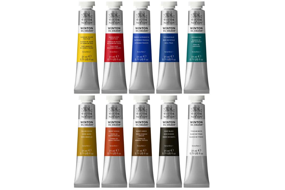 Winton oil colour set 10x21ml tubes